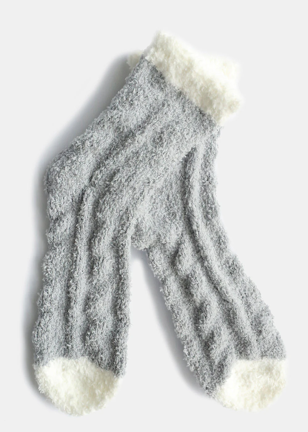 Two Tone Fuzzy Socks - Image 5
