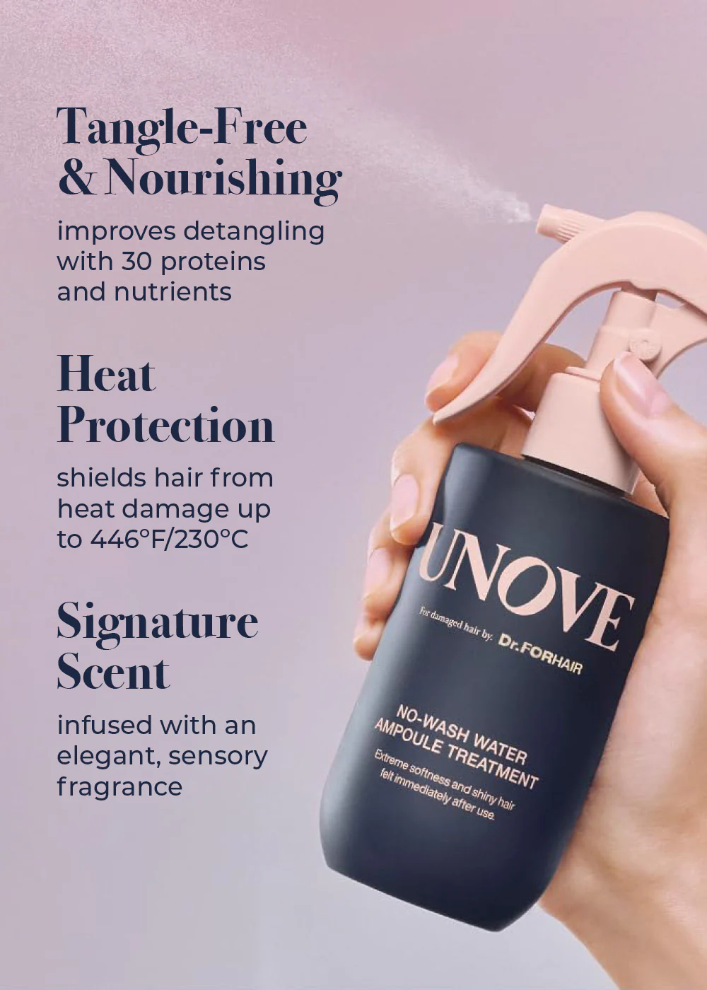 UNOVE No-Wash Water Ampoule Treatment 200ml - Image 2